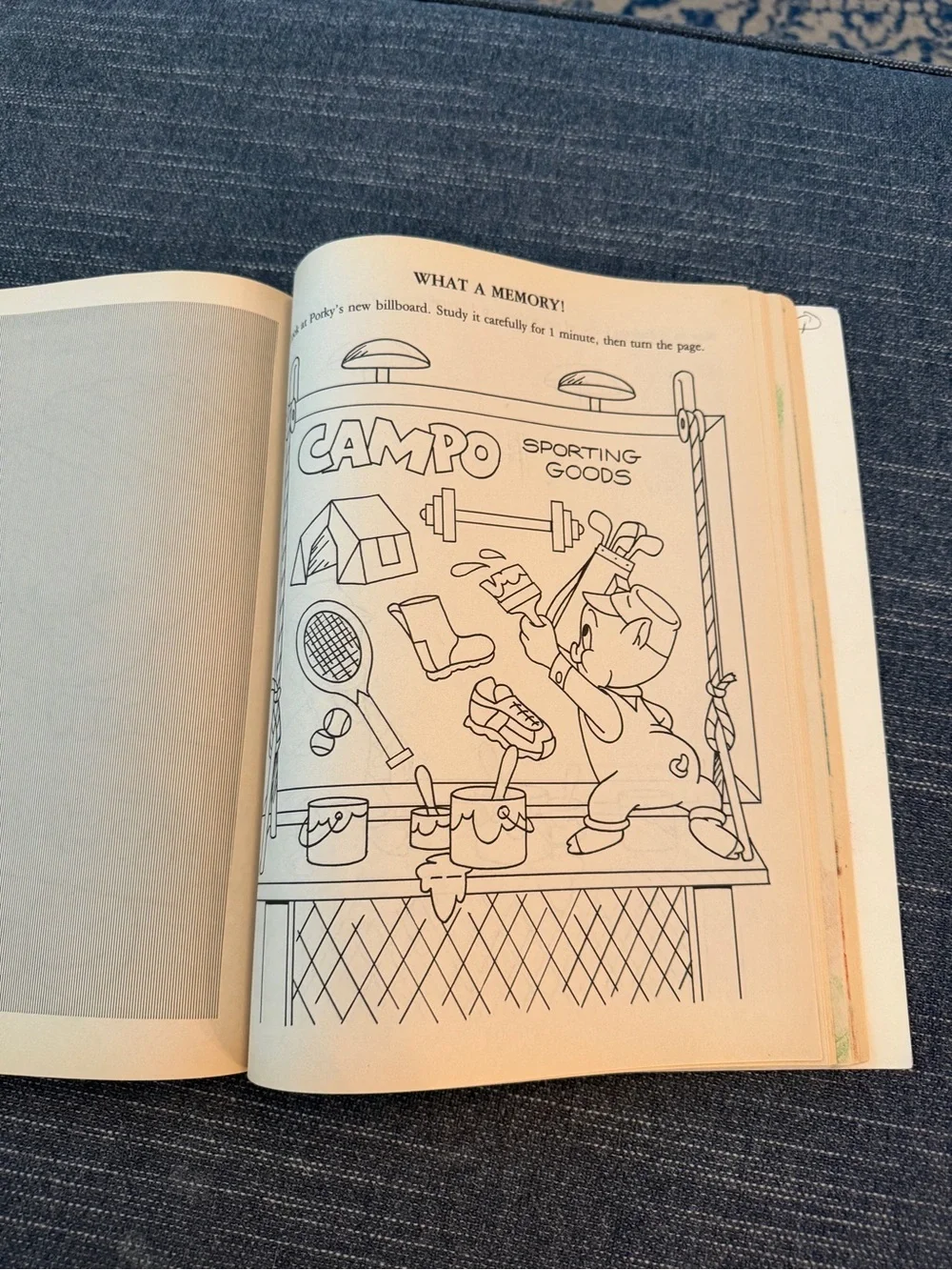 Vintage 1988 Looney Tunes Activity Book Bugs Bunny Daffy Porky Sam